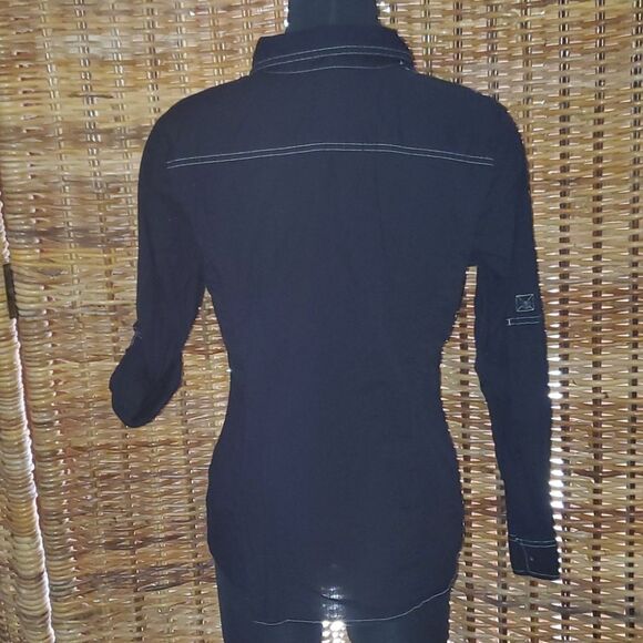 Tommy Hilfiger Black Button Up Shirt L - Picture 2 of 7